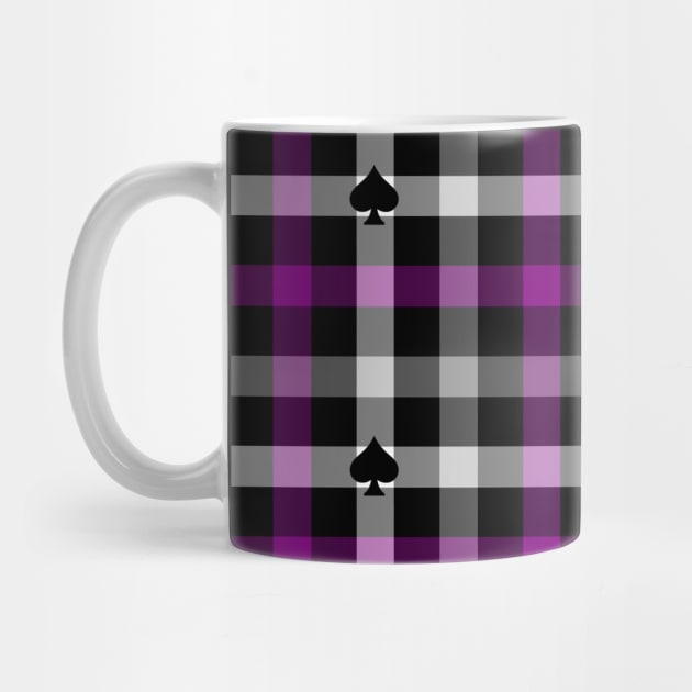 Asexual Pride Plaid with Spades Pattern by VernenInk